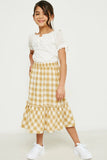 Girls checkered ruffle skirt